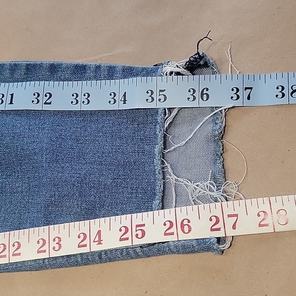STS Blue Size 26 "Ellie High Rise Ankle" Jeans, Destroyed, Step Hem, Gently Used - Picture 6 of 13